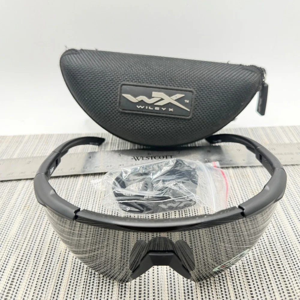 Wiley X Saber Advanced Tactical Shooting Glasses Smoke Grey Lens Z87+ Black Case